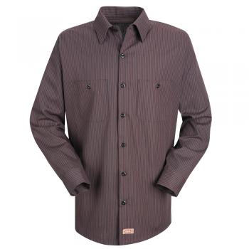 Industrial Striped Long Sleeved Work Shirt - SP14